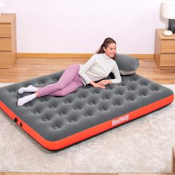 Bestway Air Bed - Roll & Relax Outdoor Queen Sized AirBed with Carry Bag Pump $29.99