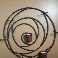 Metal Wall Decor: Candle Holder