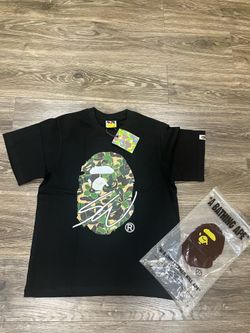 Green Camo Bape Tee Size S
