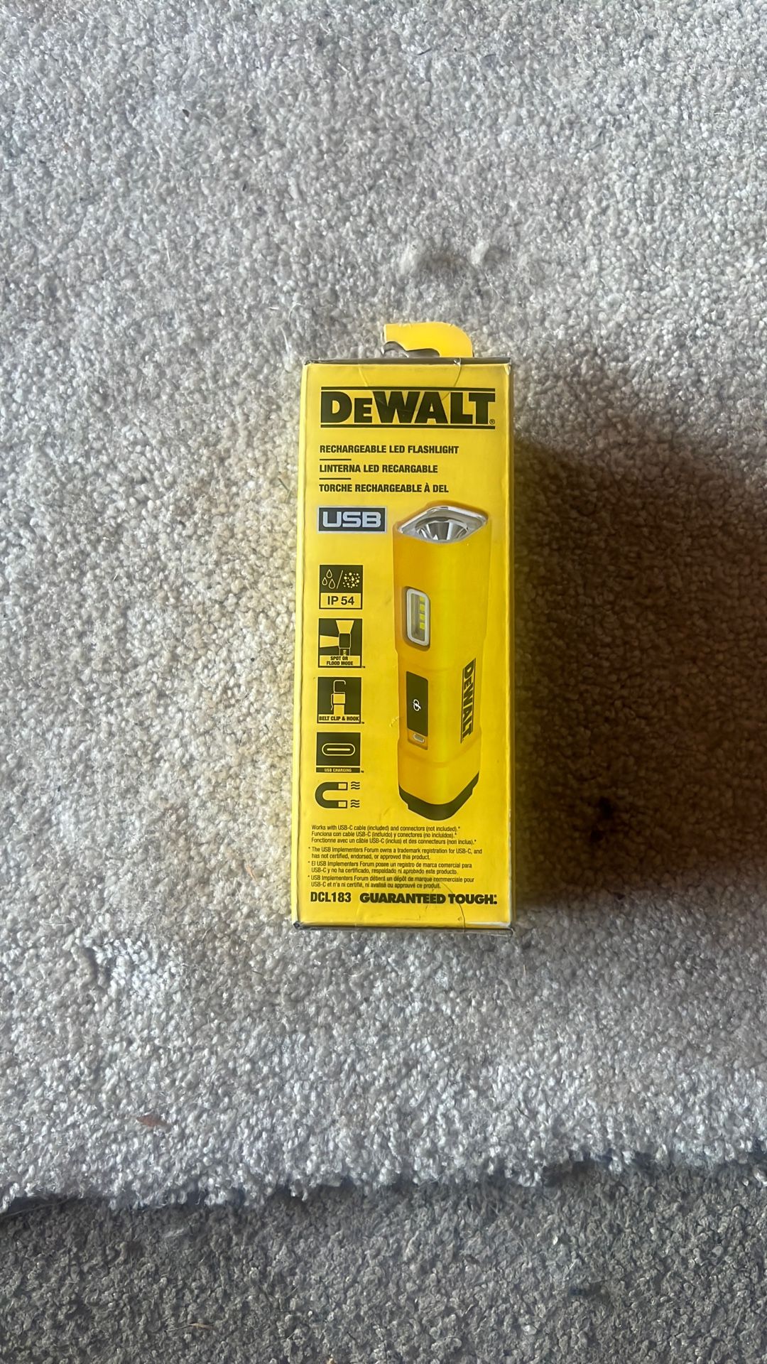Dewalt Rechargeable LED flashlight