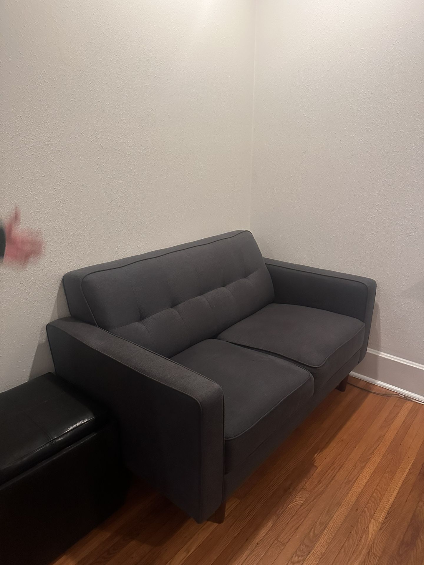 Living Spaces Dark Gray Loveseat