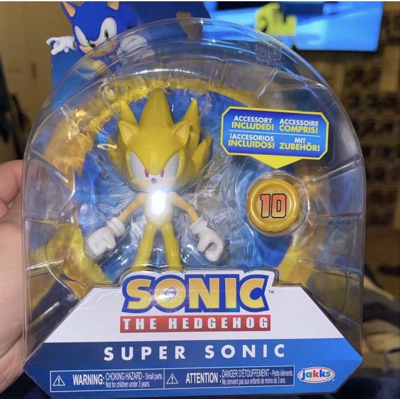 Jakks Pacific Sonic the Hedgehog 4" Super Sonic Action Figure