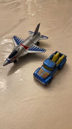 Two Vintage 1988  Usa Fighter Jet Aeroplane And 1973 Hot Wheels 1956 Ford Pickup  Truck Original Antiques 