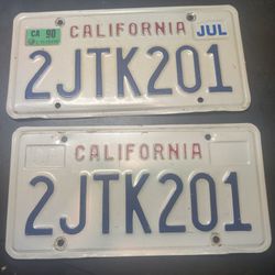Matching California License Plates 