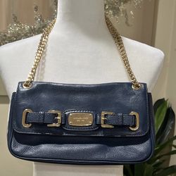 Michael Kors Teal W/gold Shoulder Bag 