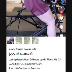 Sunny fitness Rowan ride