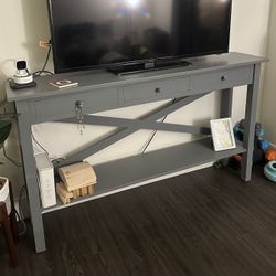 Solid Wood Console Table w/ Drawers