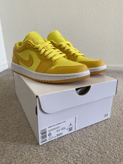 Jordan 1 Low Yellow Strike W Size 6