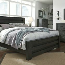 Brinxton Black Panel Bedroom Set

