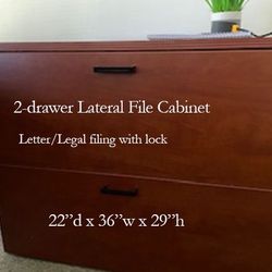 Two Drawer Lateral File Cabinet.
