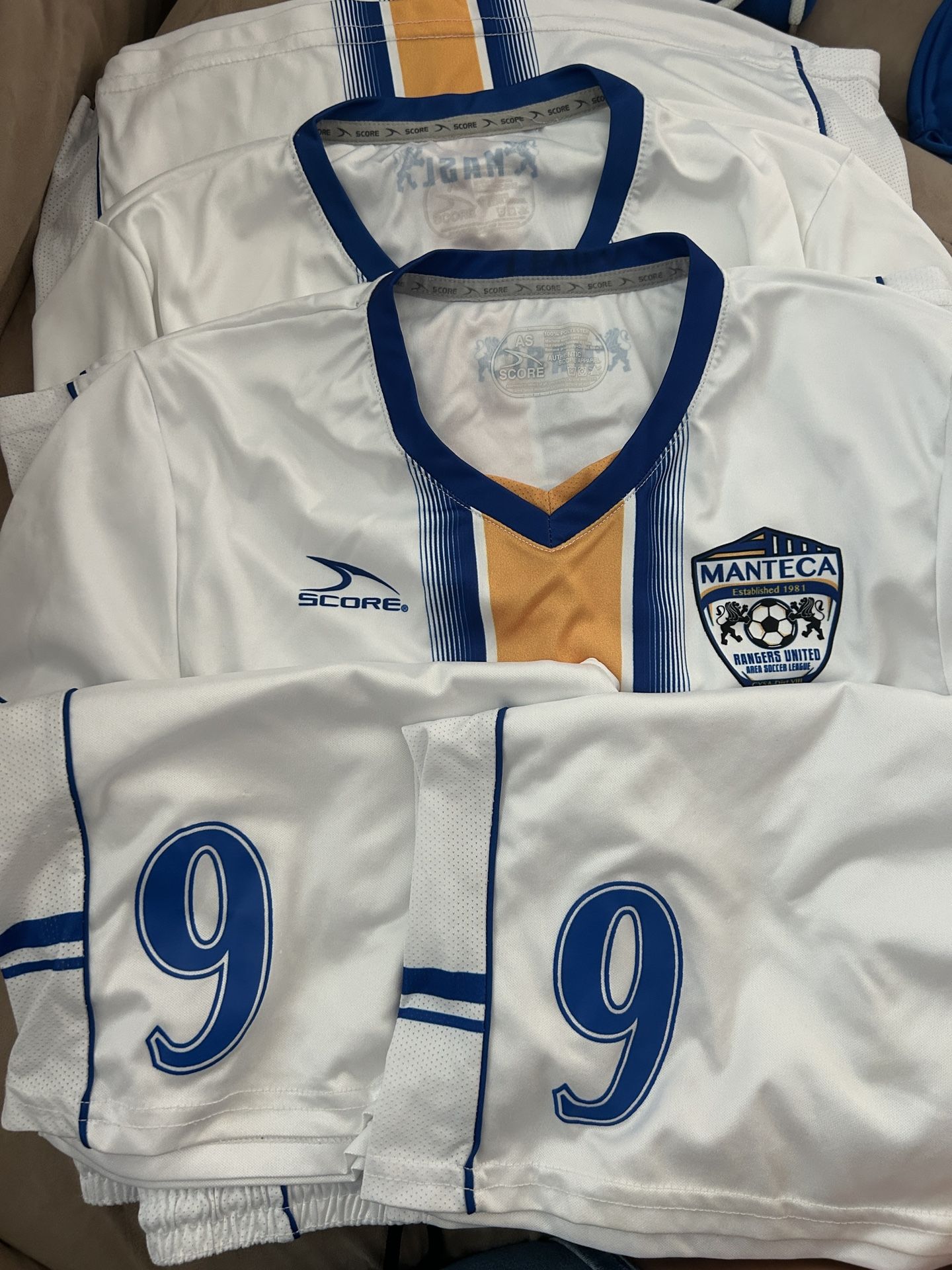 Manteca Rangers Soccer White Uniform Set