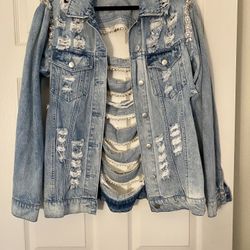 Gorgeous denim embellished jacket