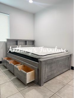 New Full bed And Mattress With drawers