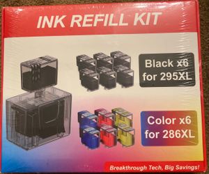 295XL 286XL Ink Refill Kit Compatible for Canon 295 286 Ink Compatible for PG-295 XL CL-286 XL 295XL 286XL Ink Cartridges Works with TS4320 TS6520 TR7