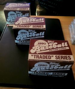 (3) 1990 Topps Traded