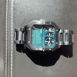 Diesel Clasher Ana-Digi Black-Tone Stainless Steel Watch DZ7455