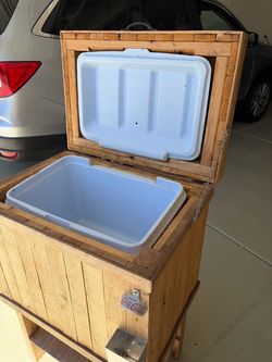 Broncos Outdoor Homemade Ice Chest ( Check out the photos and read the description)