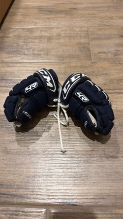 CCM Youth Tacks Hockey Gloves - Size 8" Navy Blue (HG4R)