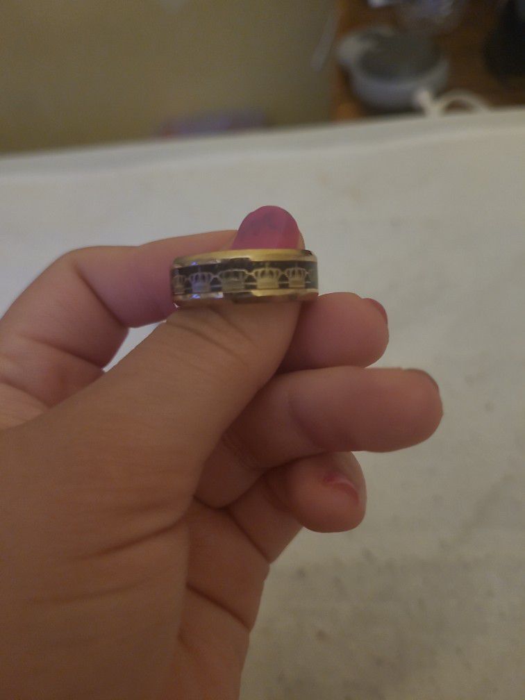 Black And Gold Men's Wedding Ring