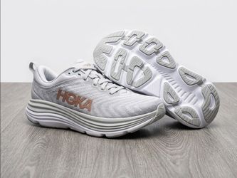 HOKA Road Running Shoes - Light Grey / Rose Gold