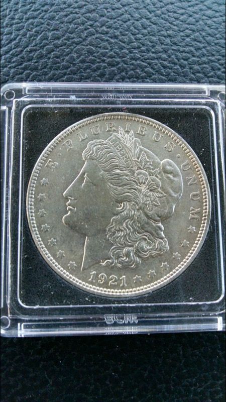1921 Morgan silver dollar