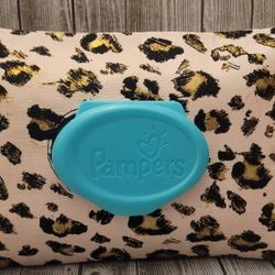 Gold Leopard Pampers Wipes Cover 