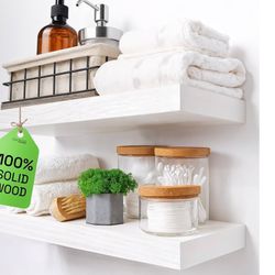 BAOBAB White Floating Shelves (Set of 2) ✨