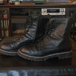 SM New York Black Combat Boots, Women’s 