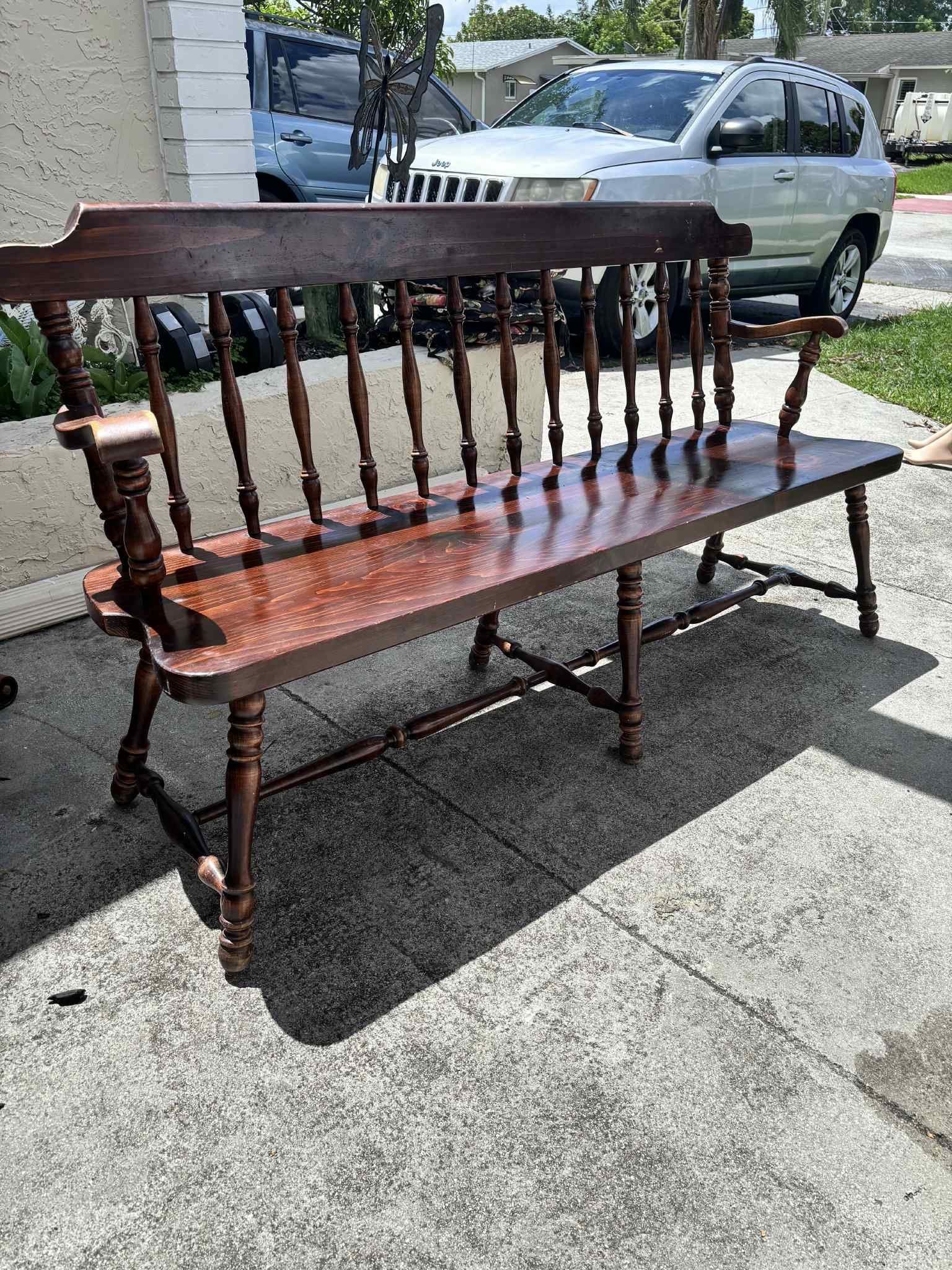 Vintage Solid Wood Bench