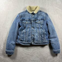 Polo Ralph Lauren Kids M 8-10 Years Blue Sherpa-Lined Denim Trucker Jean Jacket