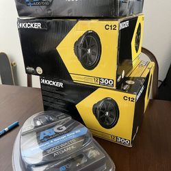 Full Subwoofer Kit with AMP, Cable, and Enclosure