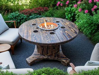 Custom Handcrafted fire pit table $OBO$