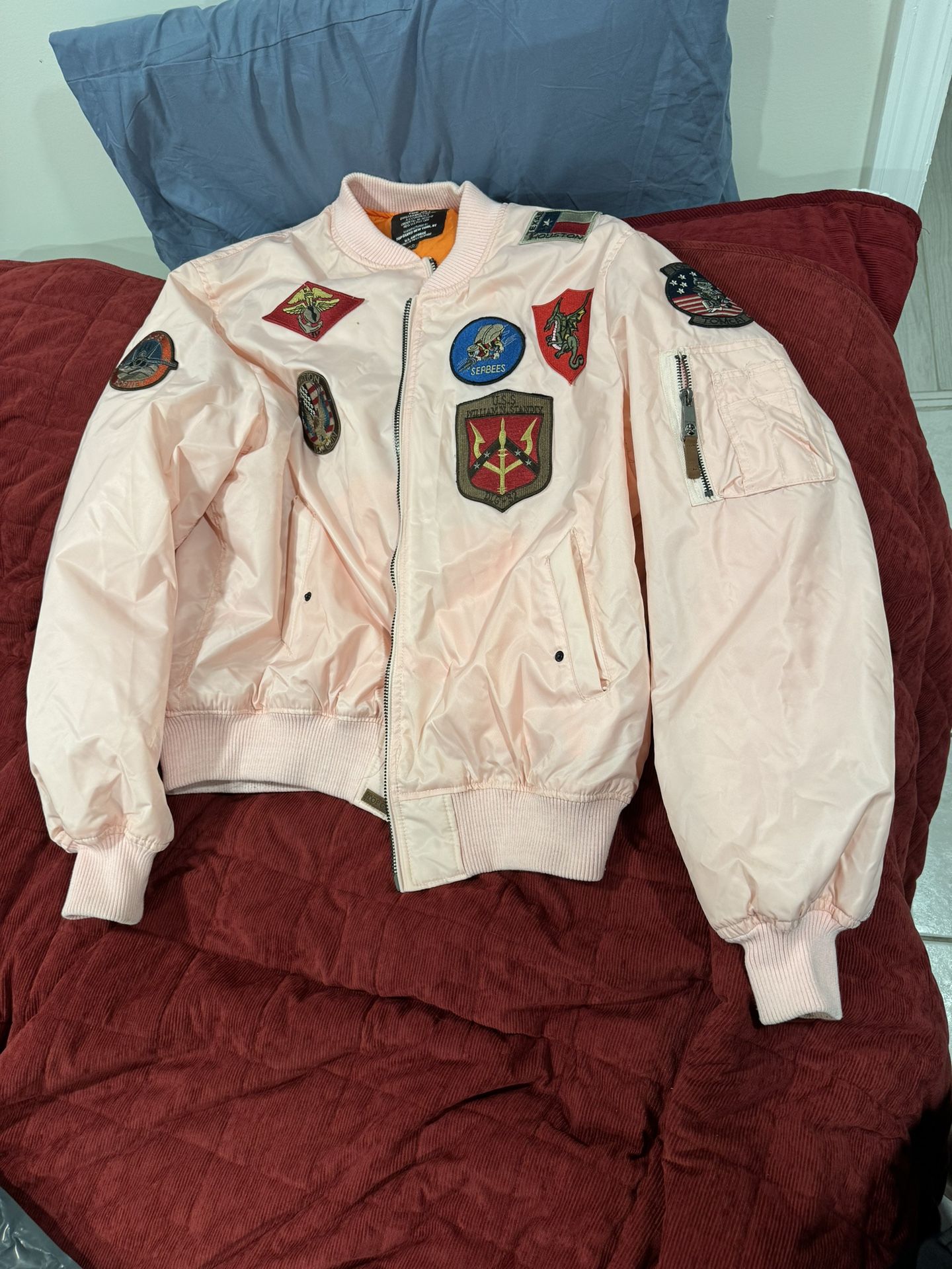 Top Gun Type MA-1 Bomber Jacket Pink 