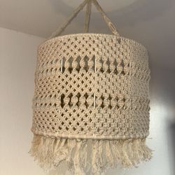 Macrame Hanging Lampshade 