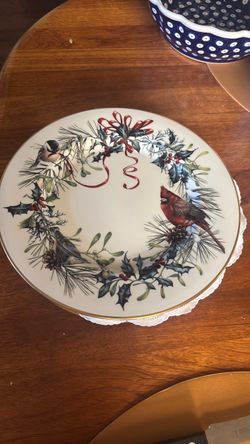Lenox Winter Greetings Salad Plates made in USA set of 6