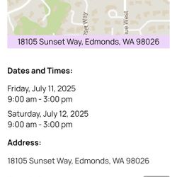 Huge ESTATE/GARAGE Sale 7/11-12