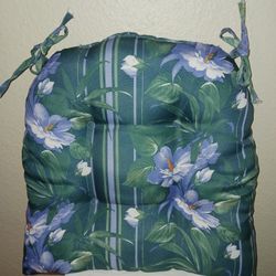 4 CHAIR CUSHIONS,  FABRIC,  FIRM AND PLUMP,  BRAND NEW 4