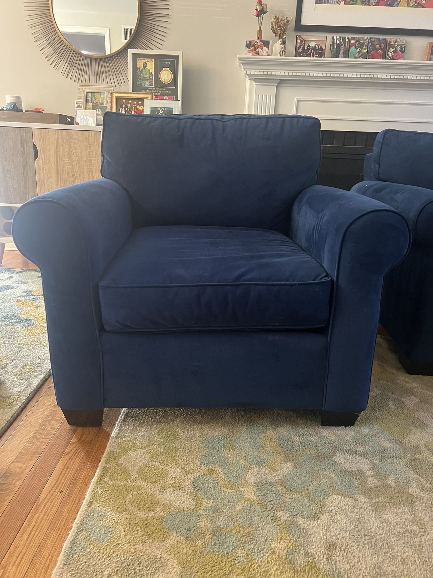 Pottery Barn Roll Arm Chair - 39”