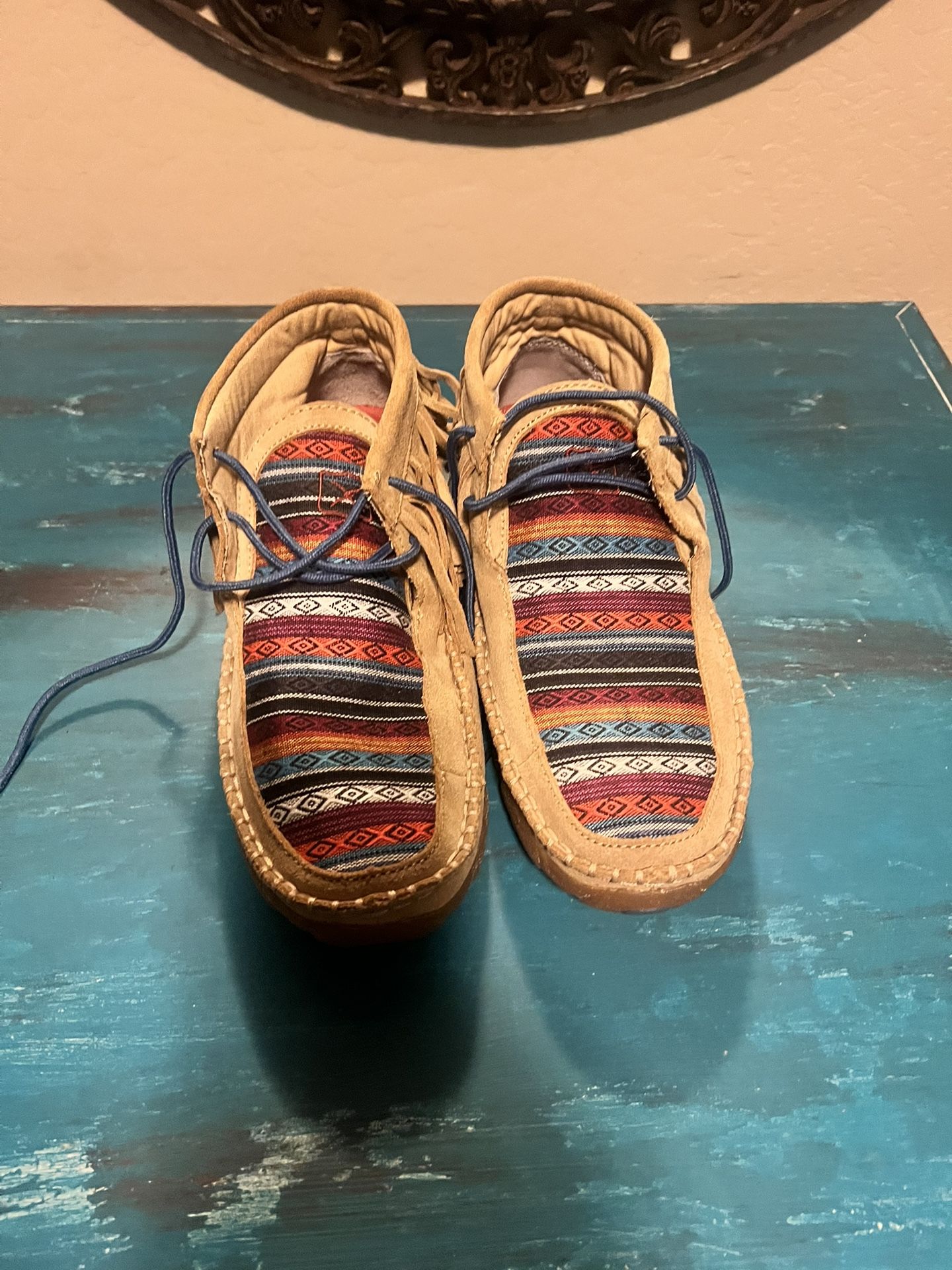 Twisted X Driving Moccasin Serape Fringe