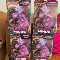 Pokemon Sun & Moon Unified Minds Hanger Box 3 Booster Packs Sealed