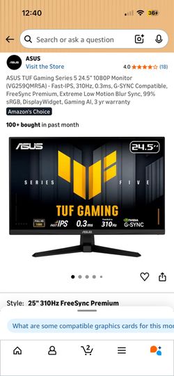 Asus monitor 24.5 inch