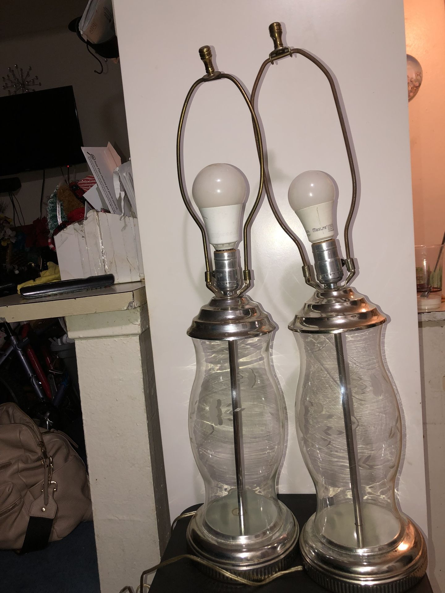 Vintage Princess House Glass Lamps