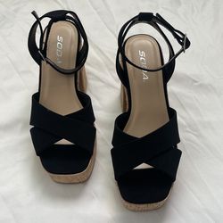 Black & Brown Platform Heels