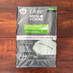 Dove MEN + CARE Extra Fresh REFRESHING 3- in - 1 Hand, Body And Face Shave Bar: 4 Bars