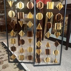 New Parir Of Black Gold And Bronze Metal Wall Decor Perfect For Indoor/ Outdoor Use Ea. 14 X 32 