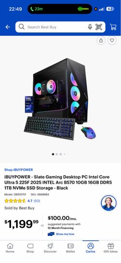 Windows 11 Desktop PC Intel Core Ultra 5