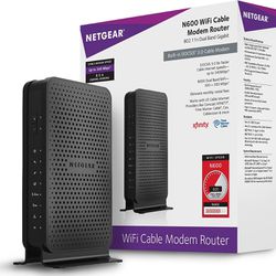 NETGEAR N600 (8x4) WiFi DOCSIS 3.0 Cable Modem Router (C3700) Certified for Xfinity from Comcast, Spectrum, Cox