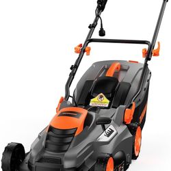 LA16M Lawn Mower, 16-inch Steel Blade, 98% Grass Collection, Single-Lever Height Adjustment, 3-Step Quick Vertical Fold Storage, 2-in-1 Mulching & Bag