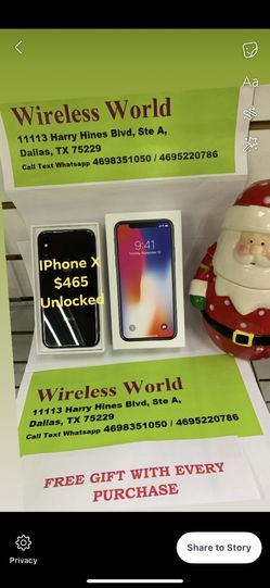 iPhone X $429unlocked colors available