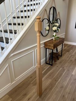Oak staircase post